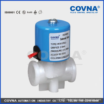 Maquinaria RO válvula plástica, válvula de solenoide del agua 220V, micro 2position 2way cierre normal 1/4 &quot;válvula eléctrica